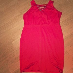 Plus Size Coral Bodycon Dress